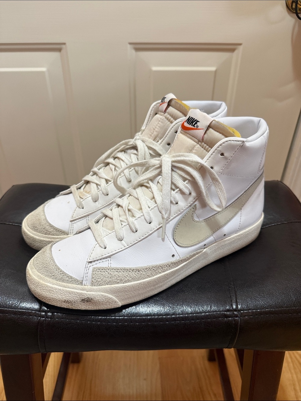 Nike Men’s White/Sail Blazer Mid High-Top Sneakers
